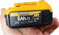 2 Pack 6.0Ah Battery for DeWalt 20V Tools Highest Capacity
